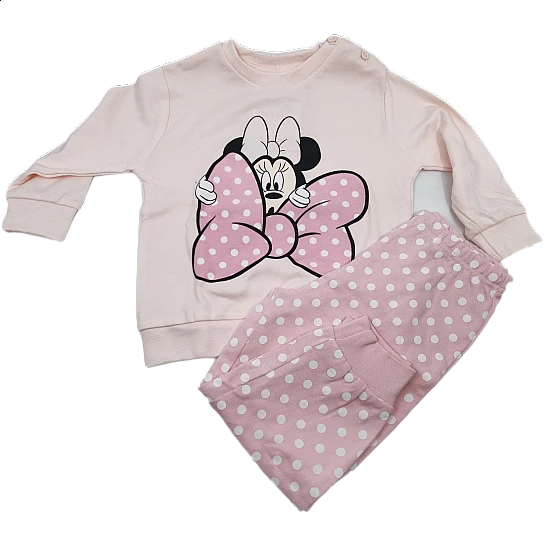Παιδική κοριτσίστικη πιτζάμα βαμβάκι minnie Disney WD900021 6-24 Μηνών Ροζ