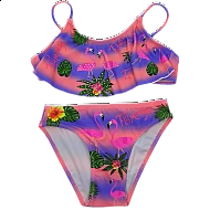 Κοριτσίστικο μαγιό set Flamingo Modern Power Flower AA2360 Φούξια 4-14 Ετών