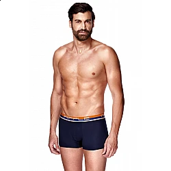 Ανδρικό Εσώρουχό Boxer Βαμβακερό Εξωτερικό Λάστιχο APPLE 0110951 NAVY-AUTUMN