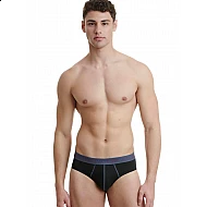 Ανδρικό βαμβακερό εσώρουχο Slip 2Pack Walk W1757-0202 Μαύρο-Χακί/Μαύρο-Γκρι