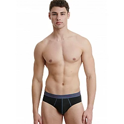 Ανδρικό βαμβακερό εσώρουχο Slip 2Pack Walk W1757-0202 Μαύρο-Χακί/Μαύρο-Γκρι