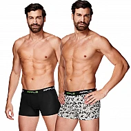 Ανδρικό Εσώρουχό Boxer 2Pack Βαμβακερό Εξωτερικό Λάστιχο APPLE 0112966-224 PANDA
