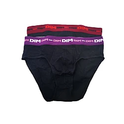 Ανδρικό εσώρουχο σλιπ 2Pack Dim 6493-141 Μαύρο/Μπορντό/Μωβ