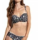 Γυναικείο μαγιό Bikini Top Strapless Blu4u 2136602D-02 Άσπρο-μαύρο