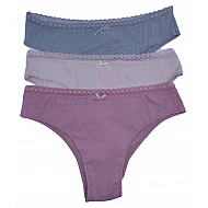 Γυναικείο Σλιπ brazilian 3Pack IDER 3073-1 Μπεζ-Σομόν-Βεραμάν