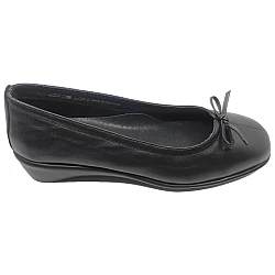 Γυναικεία γόβα δερμάτινη Αναπαυτική comfort soft Αερόσολα AEROBICS 6652-015 Μαύρο Μεταλλικό 