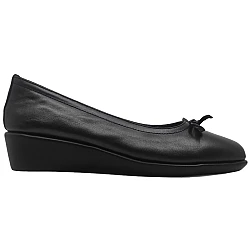 Γυναικεία γόβα δερμάτινη Αναπαυτική comfort soft Αερόσολα AEROBICS 6652-015 Μαύρο Μεταλλικό 