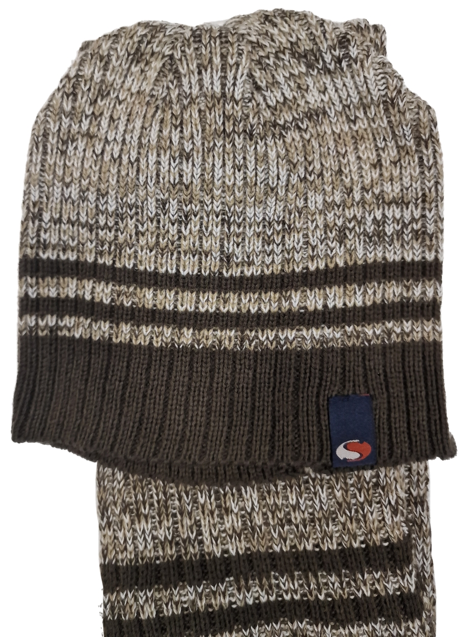 Εφηβικό set Σκούφος Κασκόλ Πλεκτό Ακρυλικό STAMION 111734 ΚΑΦΕ
