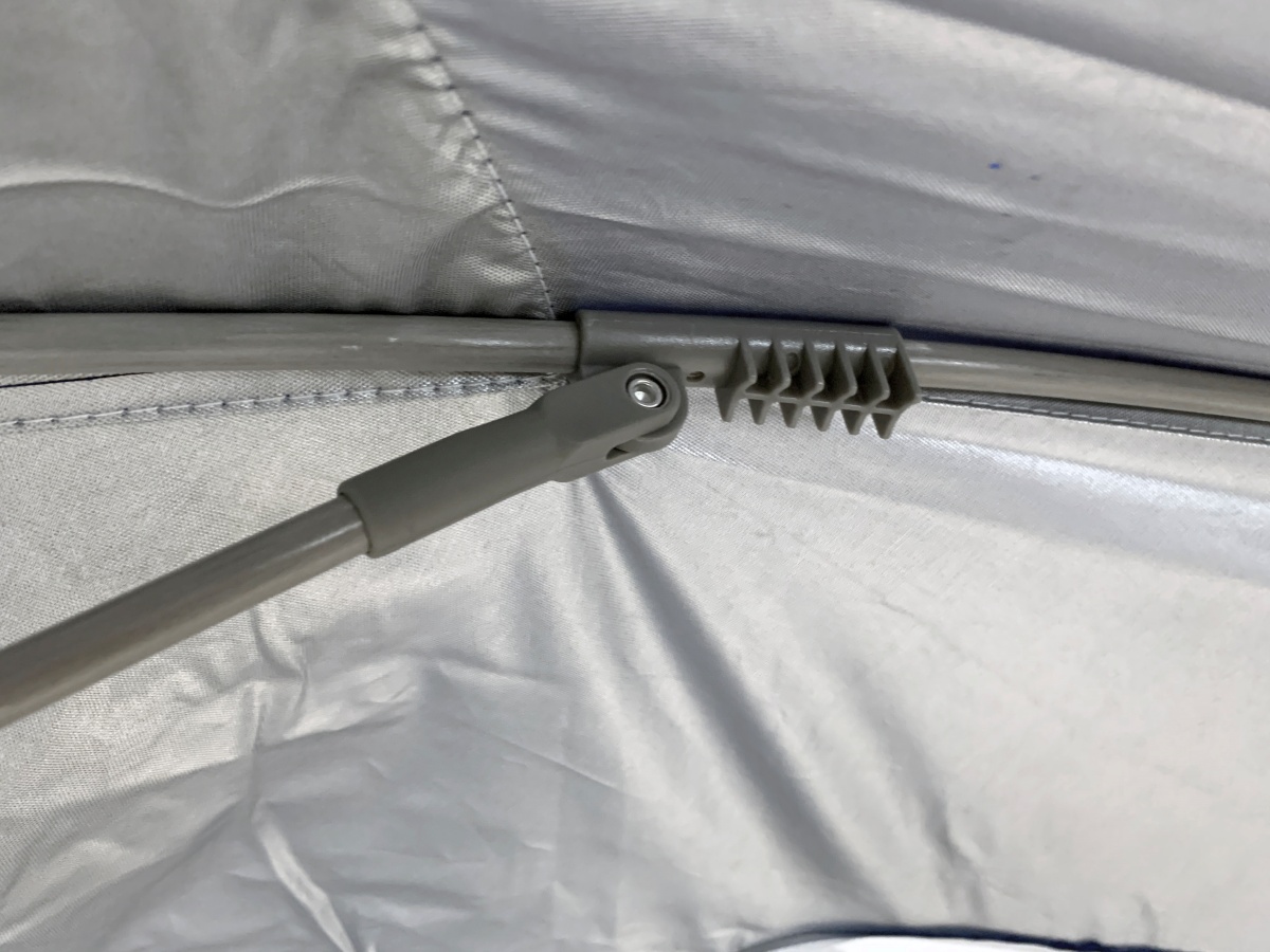 Oμπρέλα-Σκίαστρο Θαλάσσης 2 σε 1  240/6 Ακτίνες FIBER GLASS 8mm Πασαλάκια Μεταλλικός Άξονας SOLART 1533 Μπλε