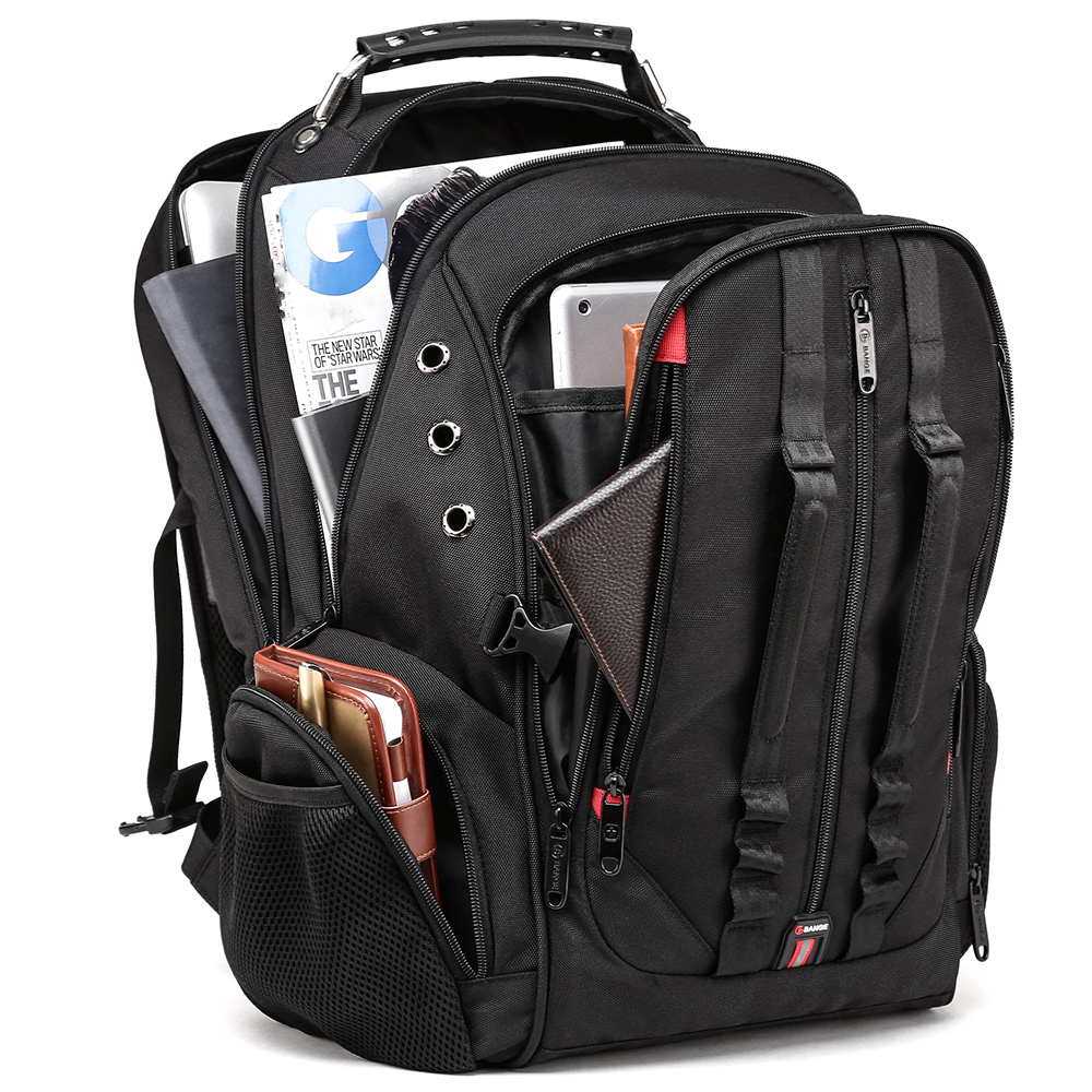 Σακίδιο πλάτης Backpack XL 40L Αδιάβροχο Laptop 17,3” Ανθεκτικό Heavy Duty Travel Bange 1901 μαύρο