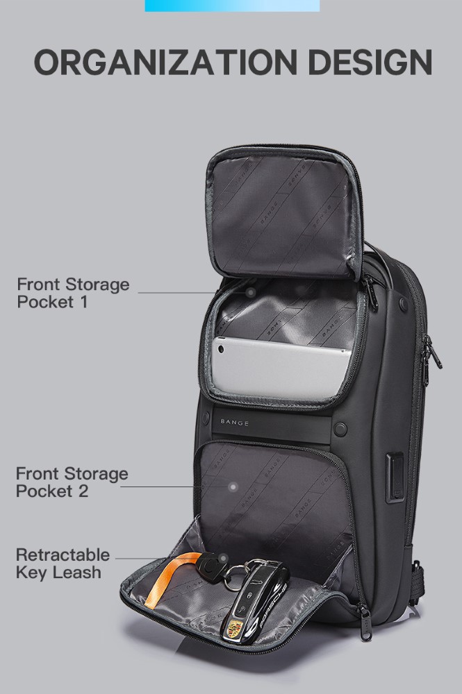 Τσαντάκι Ώμου Χιαστί Crossbody Bange 7258 ΜΑΥΡΟ