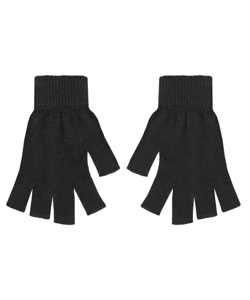 Ανδρικά Γάντια Κομμένα Δάχτυλα Ακριλικά Μεγάλη Ελαστικότητα ONE SIZE STAMION 111832 ΜΑΥΡΟ