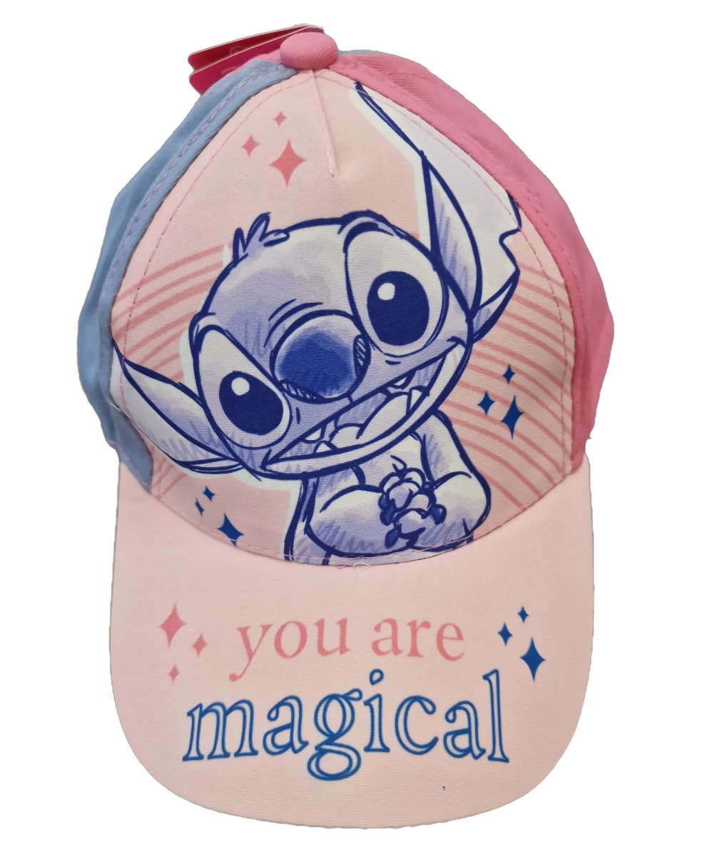 Παιδικό Καπέλο Τζόκευ jockey Βαμβακερό 54 cm Disney Lilo Stitch D07149MC ΡΟΖ ΣΙΕΛ