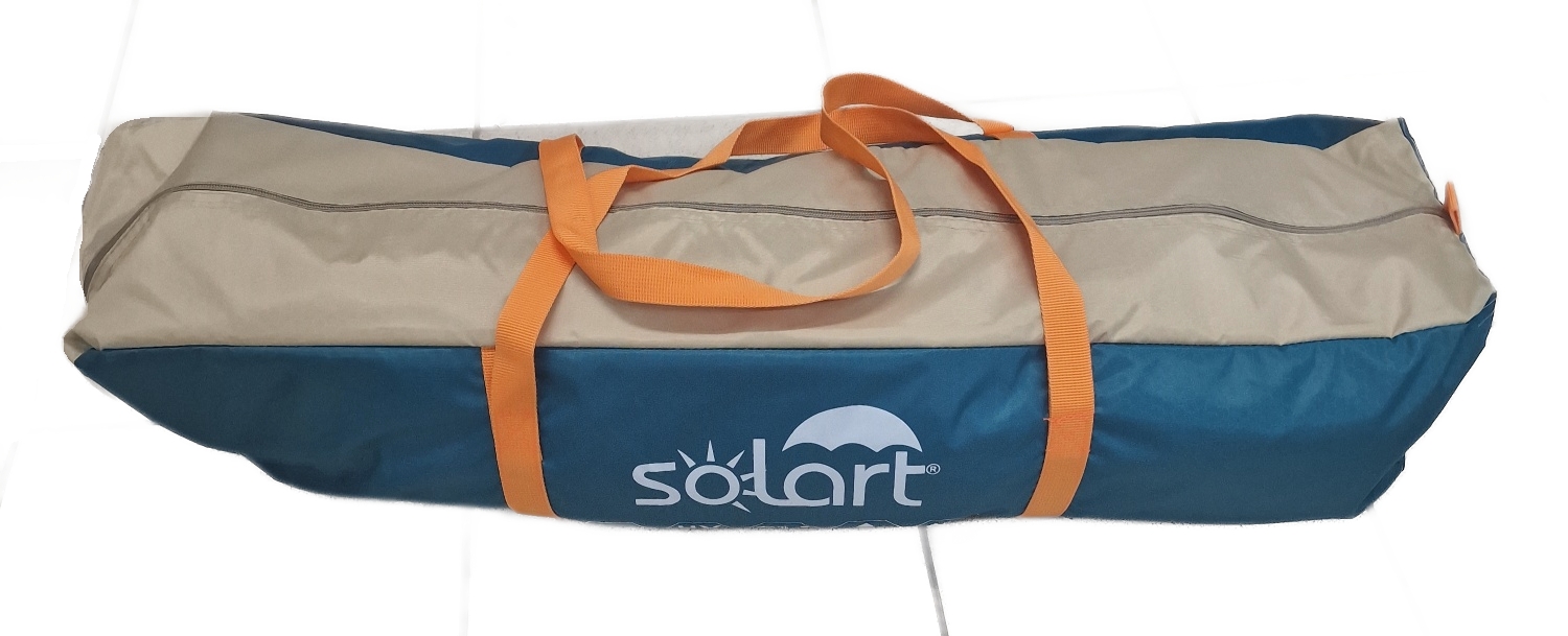 Σκηνή Παραλίας Camping 230x230x165cm 4 Ατόμων με Αυτόματο Άνοιγμα Προστασία από UV Άξονες Fiberglass Solart 1782 ΠΕΤΡΟΛ ΜΠΕΖ