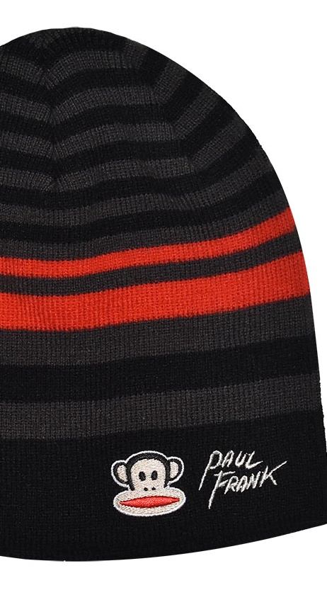 Παιδικό Σκουφάκι Πλεκτό Ακρυλικό One Size Ριγέ PAUL FRANK STAMION PF02008 ΜΑΥΡΟ