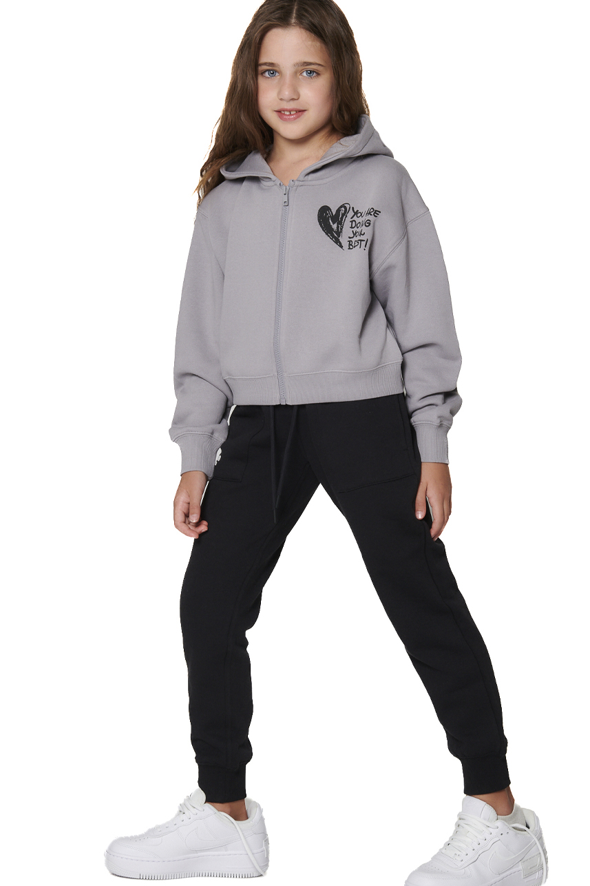 ΠΑΙΔΙΚΟ FLEECE ΠΑΝΤΕΛΟΝΙ ΓΙΑ ΚΟΡΙΤΣΙΑ Body Action 022504-01-BLACK