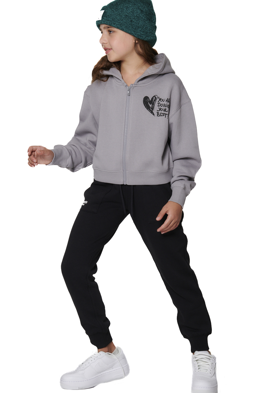 ΠΑΙΔΙΚΟ FLEECE ΠΑΝΤΕΛΟΝΙ ΓΙΑ ΚΟΡΙΤΣΙΑ Body Action 022504-01-BLACK