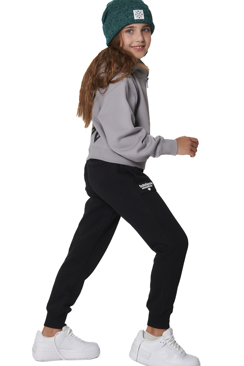 ΠΑΙΔΙΚΟ FLEECE ΠΑΝΤΕΛΟΝΙ ΓΙΑ ΚΟΡΙΤΣΙΑ Body Action 022504-01-BLACK