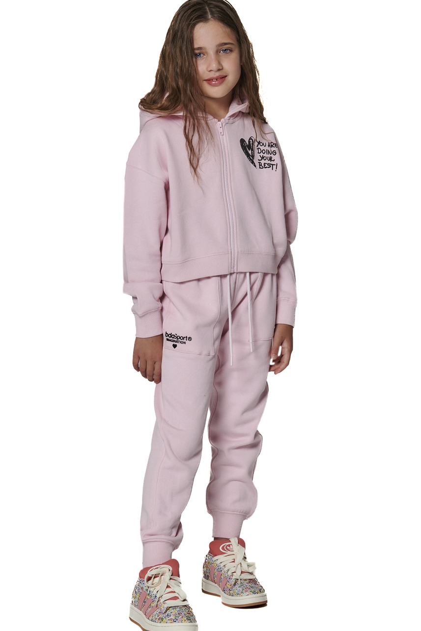 ΠΑΙΔΙΚΟ FLEECE ΠΑΝΤΕΛΟΝΙ ΓΙΑ ΚΟΡΙΤΣΙΑ Body Action 022504-01-LIGHT PINK