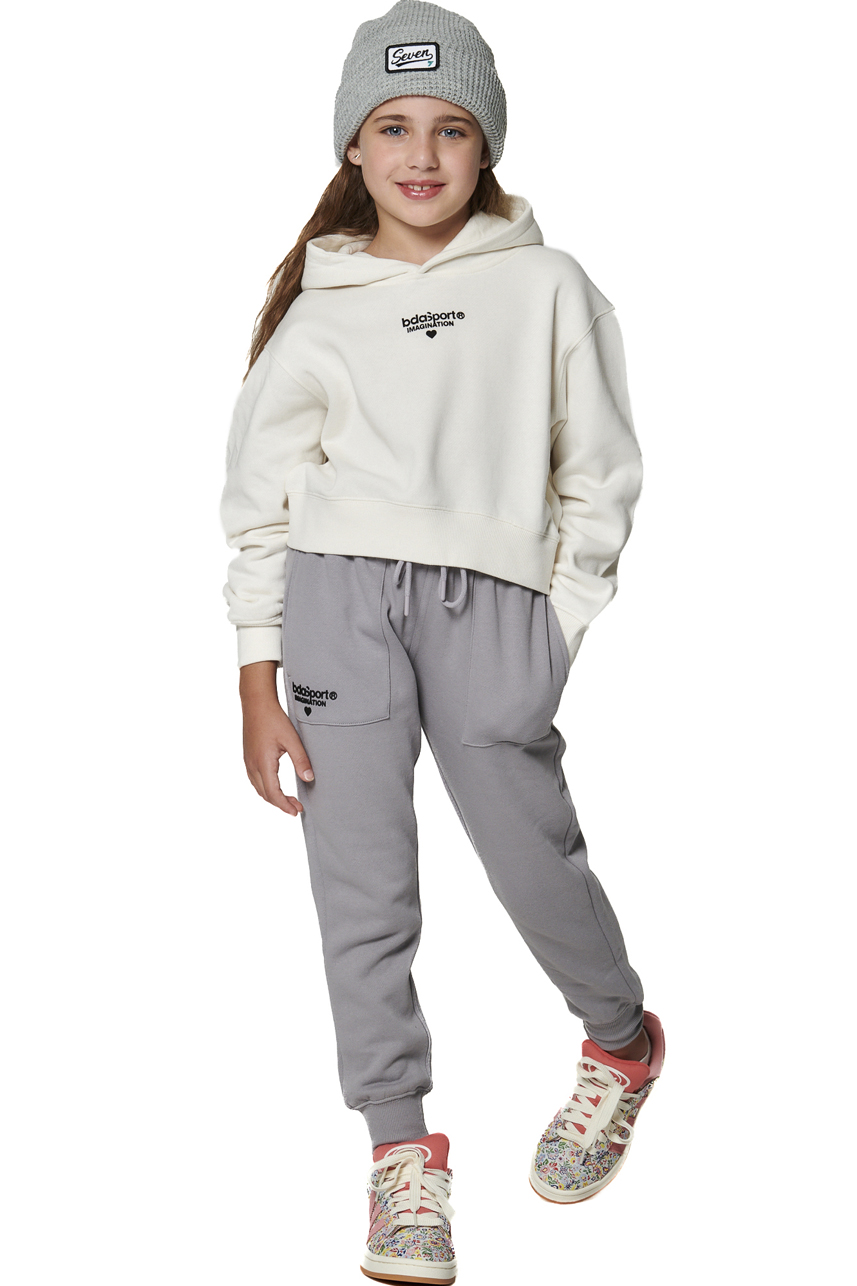 ΠΑΙΔΙΚΟ FLEECE ΠΑΝΤΕΛΟΝΙ ΓΙΑ ΚΟΡΙΤΣΙΑ Body Action 022504-01-STONE GREY