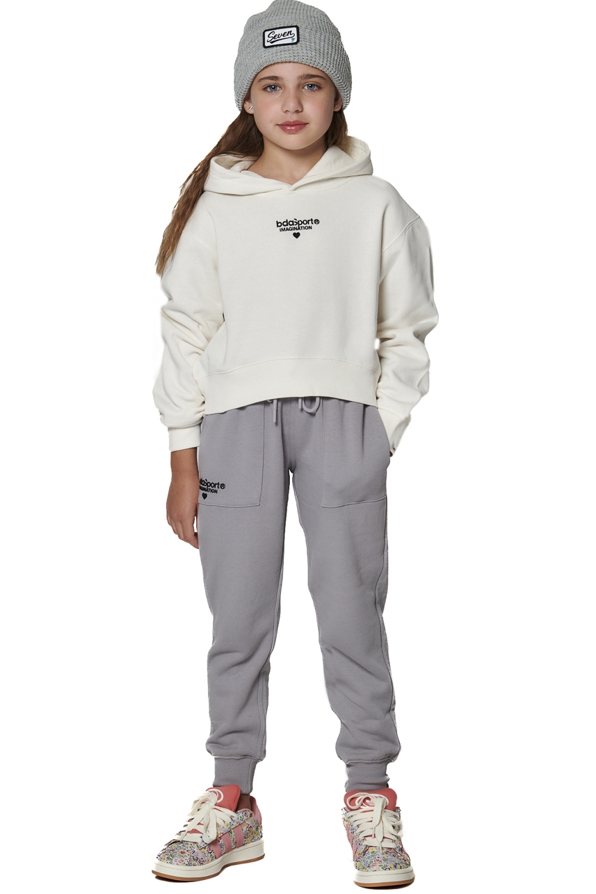 ΠΑΙΔΙΚΟ FLEECE ΠΑΝΤΕΛΟΝΙ ΓΙΑ ΚΟΡΙΤΣΙΑ Body Action 022504-01-STONE GREY