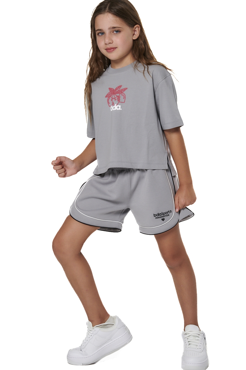 ΠΑΙΔΙΚΟ TECH FLEECE ΣΟΡΤΣ ΓΙΑ ΚΟΡΙΤΣΙΑ Body Action 032605-01-ULTIMATE GREY