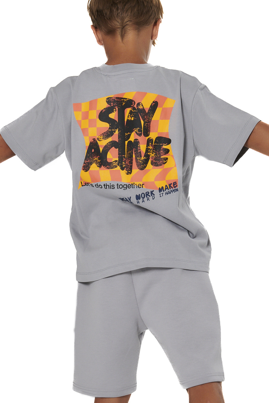 ΠΑΙΔΙΚΗ ΒΕΡΜΟΥΔΑ TECH FLEECE ΓΙΑ ΑΓΟΡΙΑ Body Action 034604-01-ULTIMATE GREY