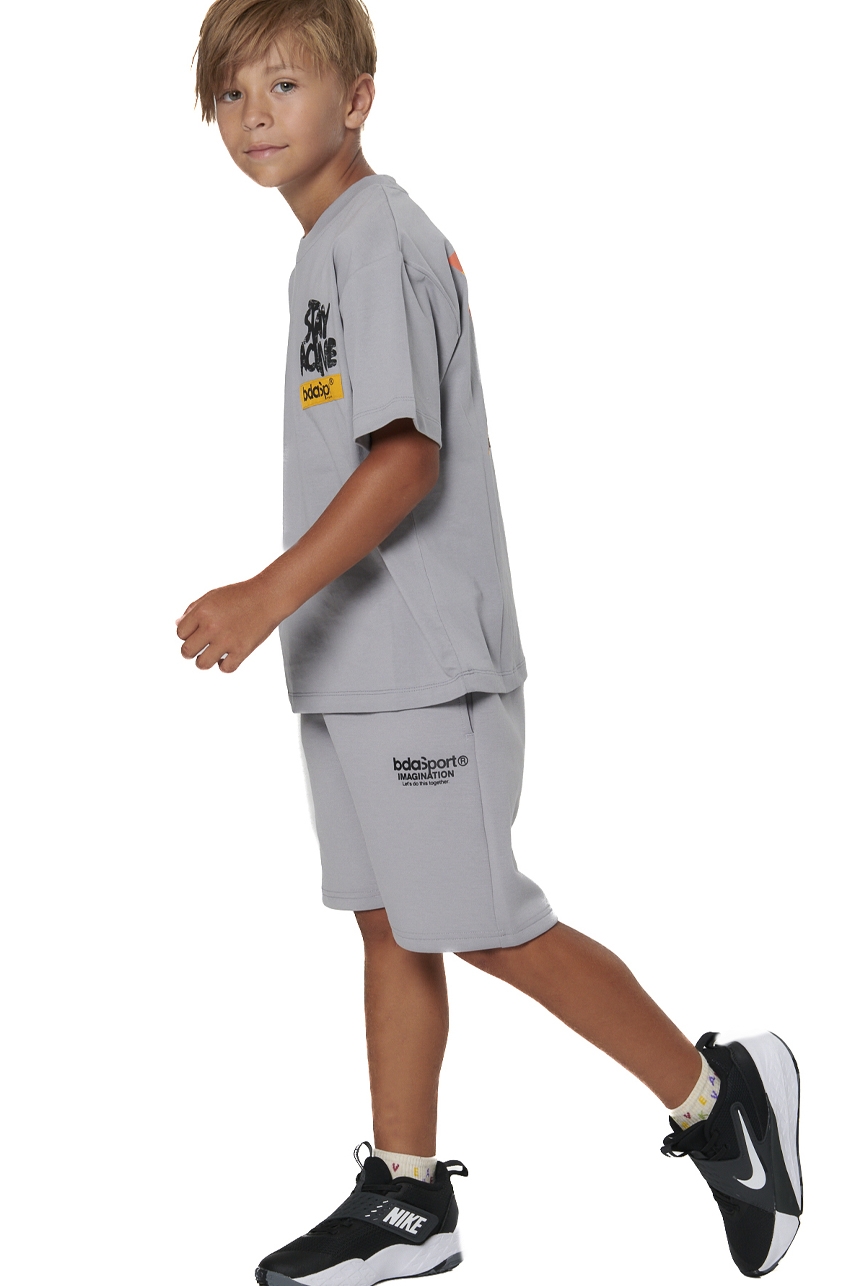 ΠΑΙΔΙΚΗ ΒΕΡΜΟΥΔΑ TECH FLEECE ΓΙΑ ΑΓΟΡΙΑ Body Action 034604-01-ULTIMATE GREY