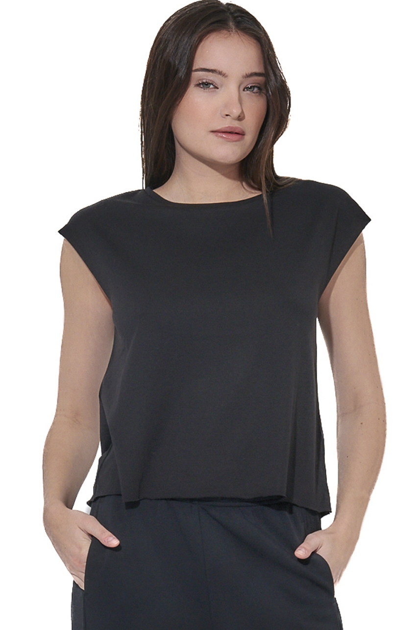 ΓΥΝΑΙΚΕΙΟ CROP ΑΜΑΝΙΚΟ Body Action 041619-01-BLACK