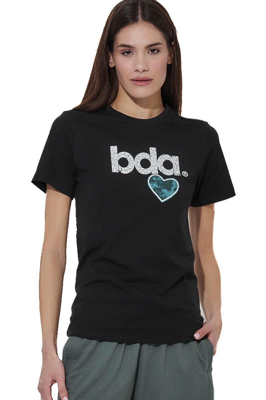 ΓΥΝΑΙΚΕΙΟ ΒΑΜΒΑΚΕΡΟ T-SHIRT Body Action 051618-01-BLACK