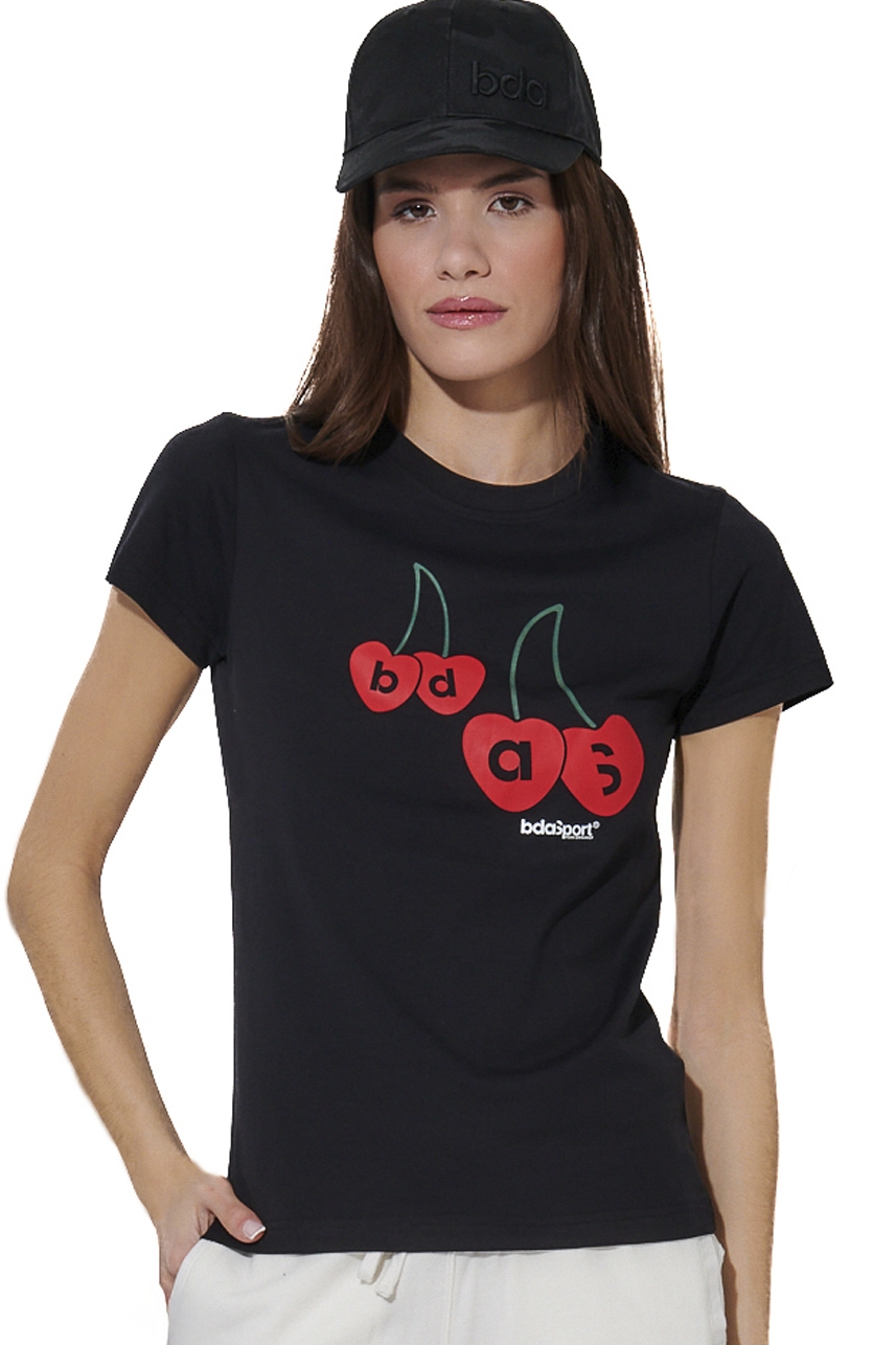 ΓΥΝΑΙΚΕΙΟ ΒΑΜΒΑΚΕΡΟ T-SHIRT Body Action 051620-01-BLACK