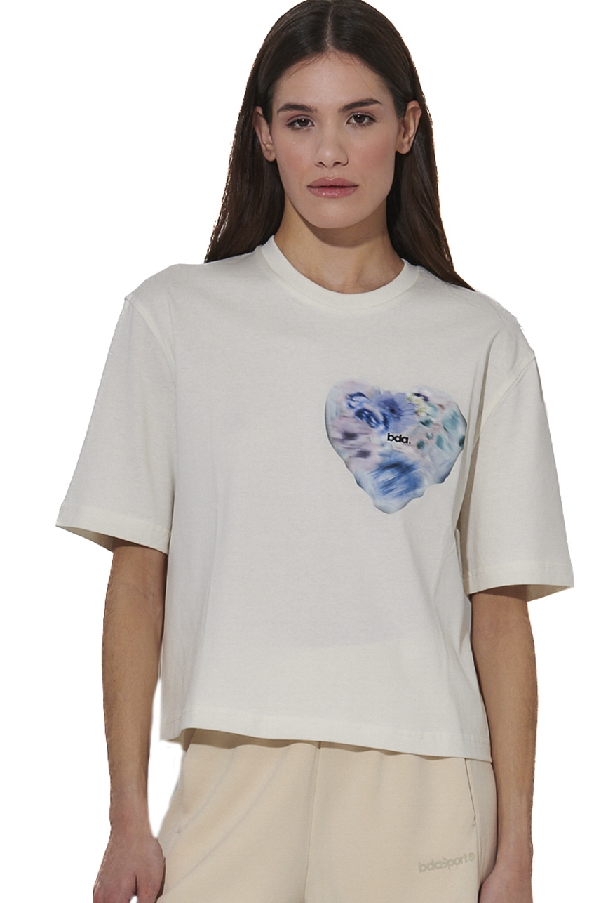 ΓΥΝΑΙΚΕΙΟ ΒΑΜΒΑΚΕΡΟ T-SHIRT Body Action 051624-01-WHITE ALYSSUM