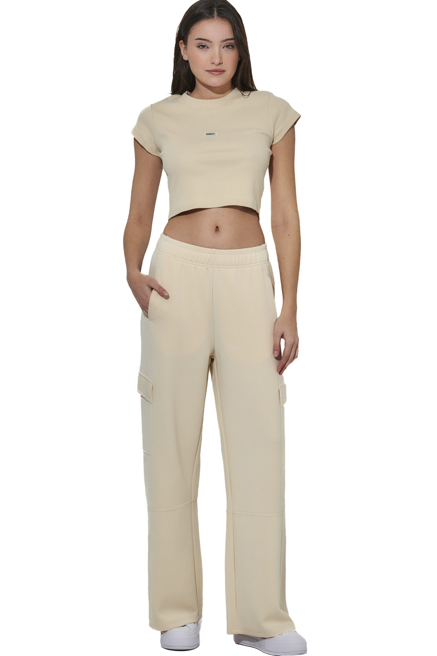 ΓΥΝΑΙΚΕΙΟ CROP T-SHIRT Body Action 051628-01-SUMMER SAND