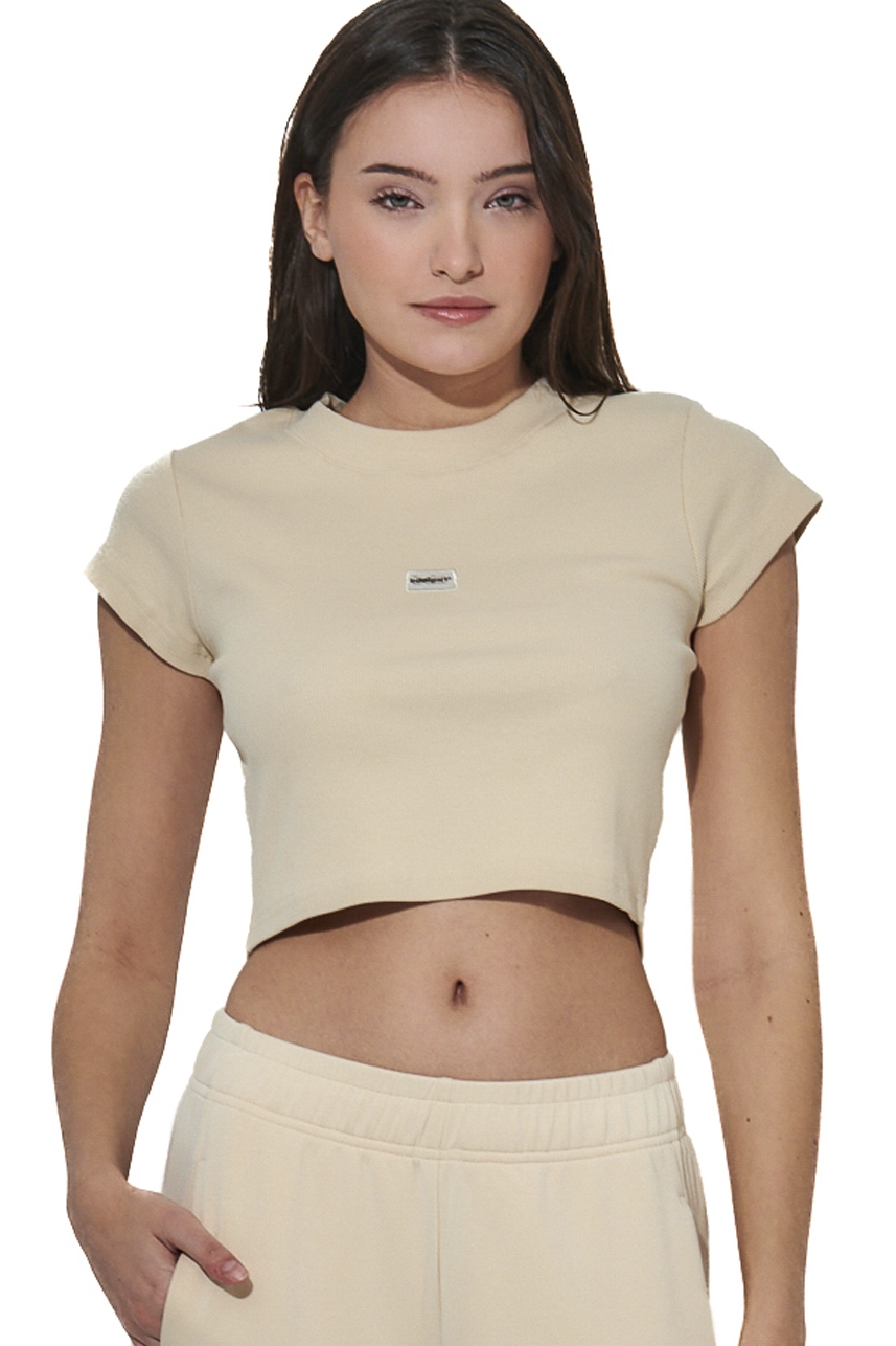 ΓΥΝΑΙΚΕΙΟ CROP T-SHIRT Body Action 051628-01-SUMMER SAND