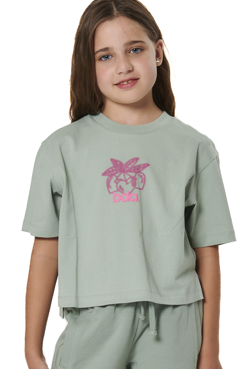ΠΑΙΔΙΚΟ T-SHIRT ΓΙΑ ΚΟΡΙΤΣΙΑ Body Action 052603-01-PISTACHIO GREEN