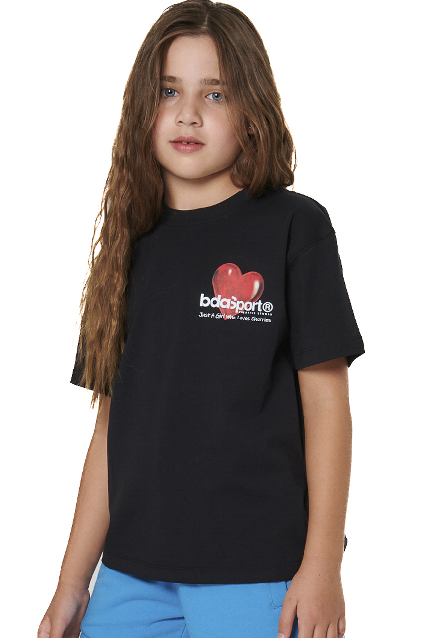 ΠΑΙΔΙΚΟ T-SHIRT ΓΙΑ ΚΟΡΙΤΣΙΑ Body Action 052604-01-BLACK