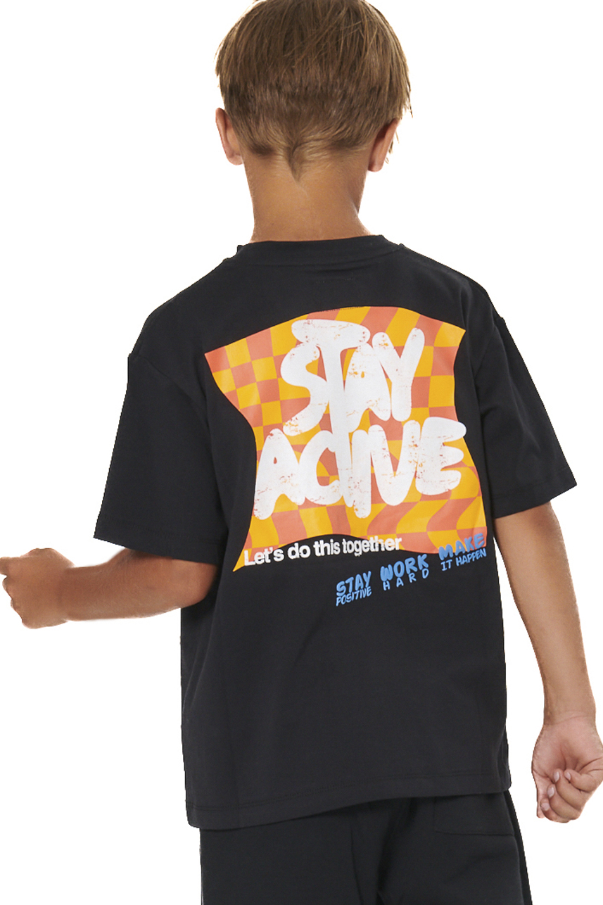 ΠΑΙΔΙΚΟ T-SHIRT ΓΙΑ ΑΓΟΡΙΑ Body Action 054605-01-BLACK