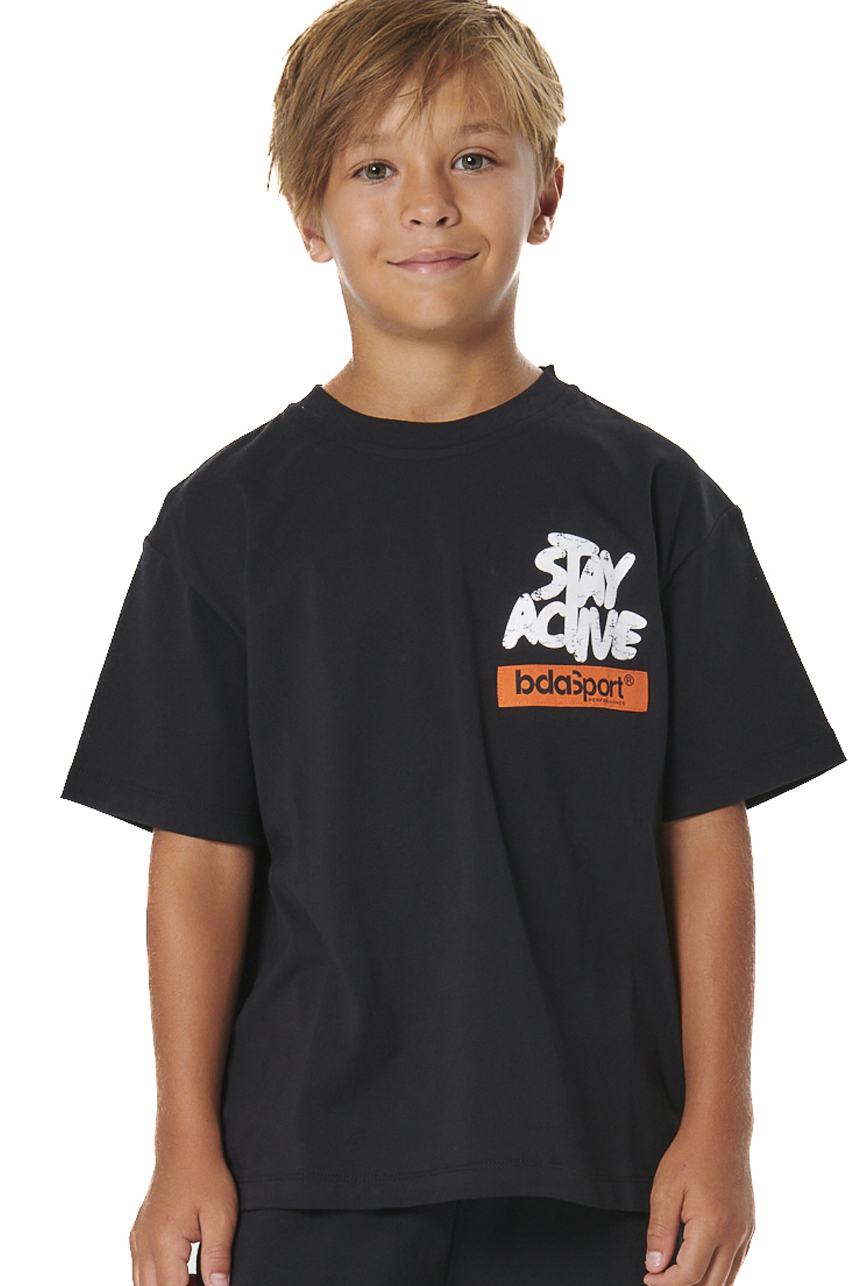 ΠΑΙΔΙΚΟ T-SHIRT ΓΙΑ ΑΓΟΡΙΑ Body Action 054605-01-BLACK