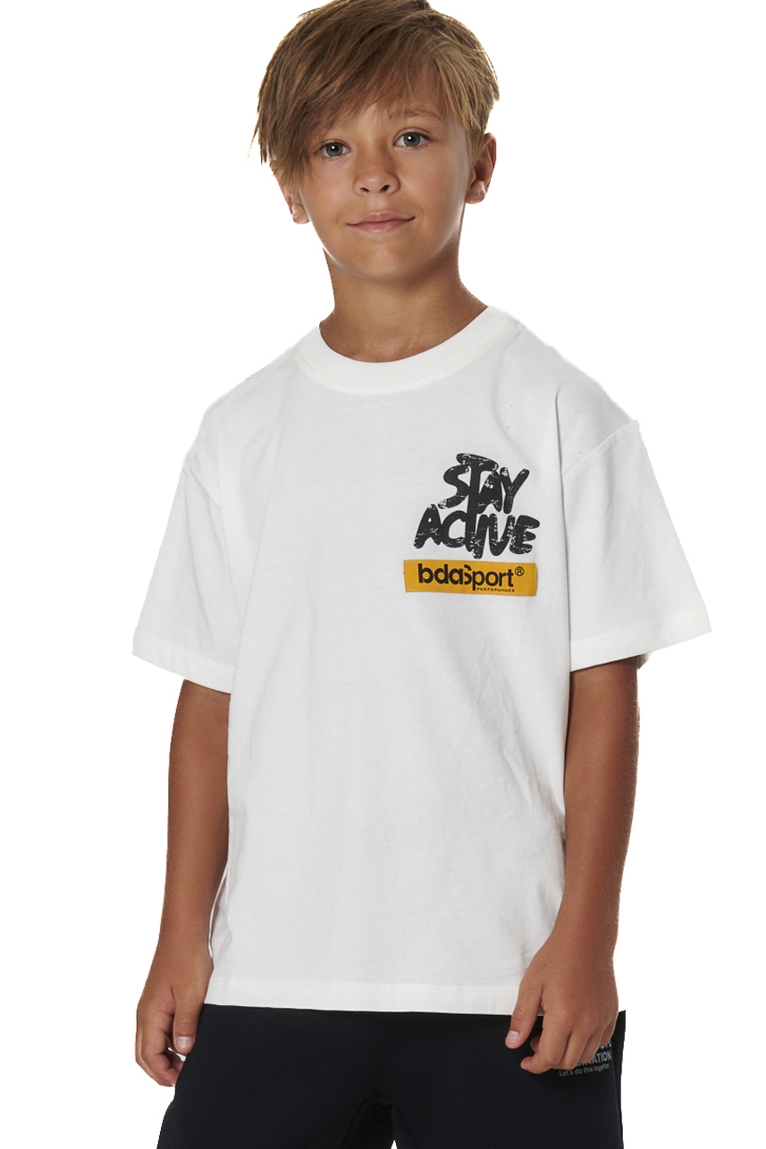 ΠΑΙΔΙΚΟ T-SHIRT ΓΙΑ ΑΓΟΡΙΑ Body Action 054605-01-WHITE ALYSSUM