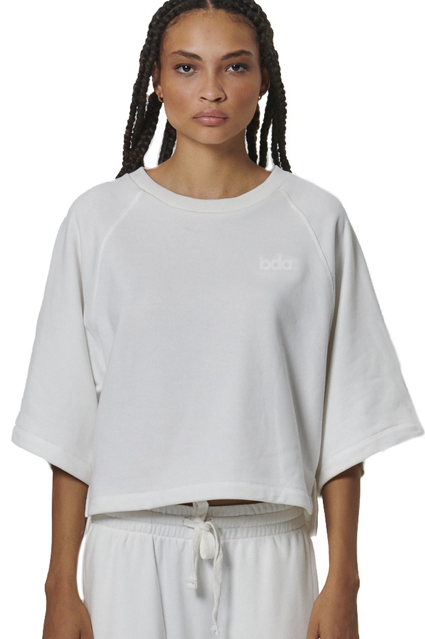 ΓΥΝΑΙΚΕΙΑ CROPPED ΜΠΛΟΥΖΑ  Body Action 061526-01-STAR WHITE