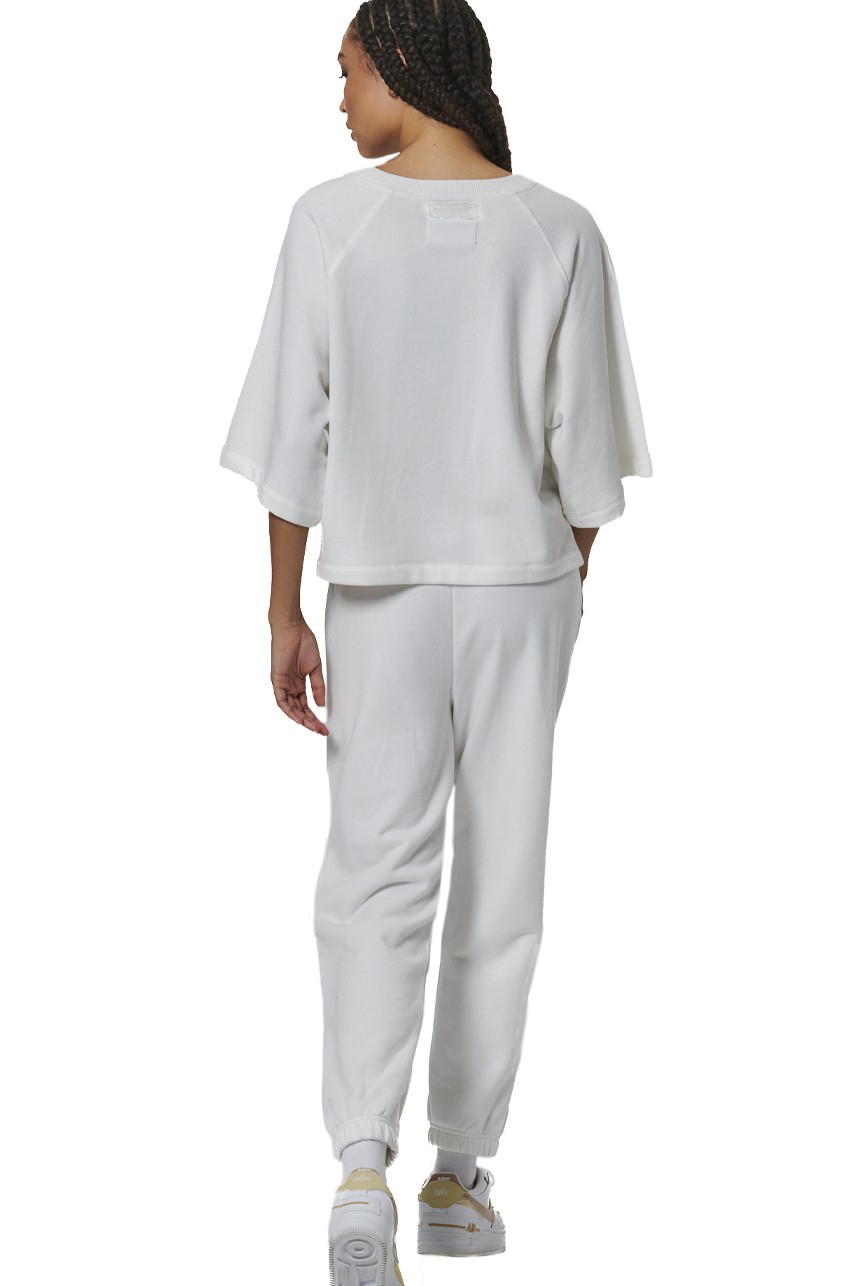 ΓΥΝΑΙΚΕΙΑ CROPPED ΜΠΛΟΥΖΑ  Body Action 061526-01-STAR WHITE