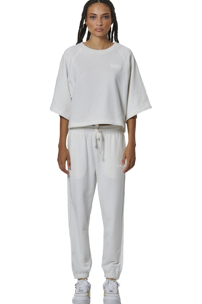 ΓΥΝΑΙΚΕΙΑ CROPPED ΜΠΛΟΥΖΑ  Body Action 061526-01-STAR WHITE