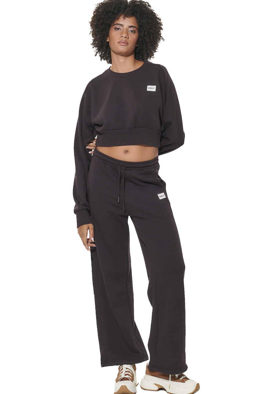 ΓΥΝΑΙΚΕΙΑ CROP ΜΠΛΟΥΖΑ Body Action 061621-01-SOLEMNITY BROWN