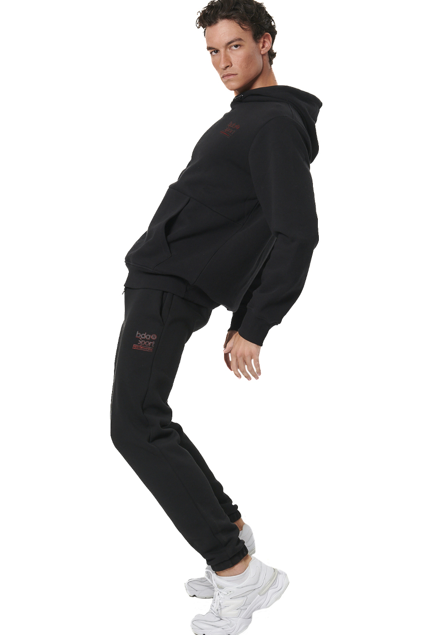 ΑΝΔΡΙΚΟ FLEECE ΦΟΥΤΕΡ ΜΕ ΚΟΥΚΟΥΛΑ  Body Action 063514-01-BLACK