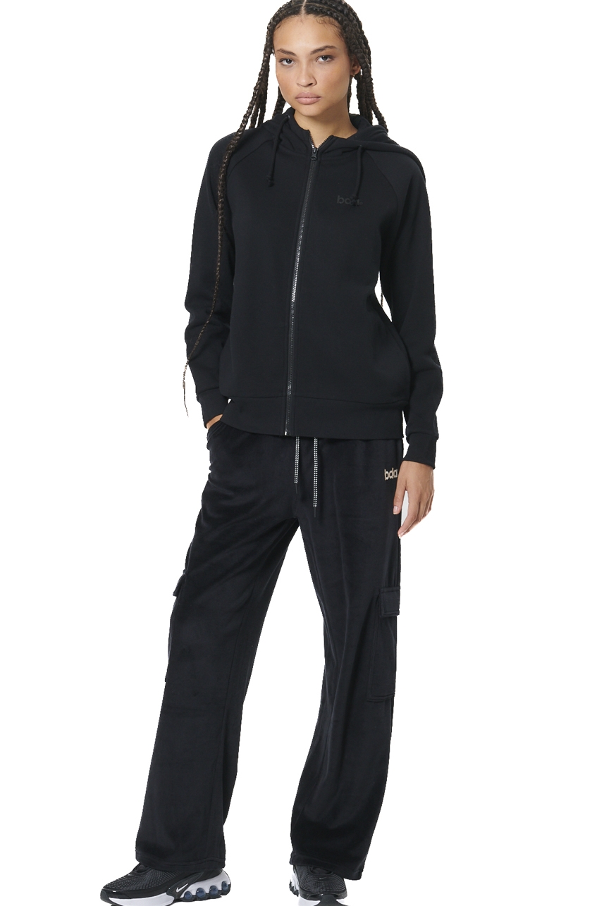 ΓΥΝΑΙΚΕΙΑ FLEECE ΖΑΚΕΤΑ ΜΕ ΚΟΥΚΟΥΛΑ  Body Action 071520-01-BLACK