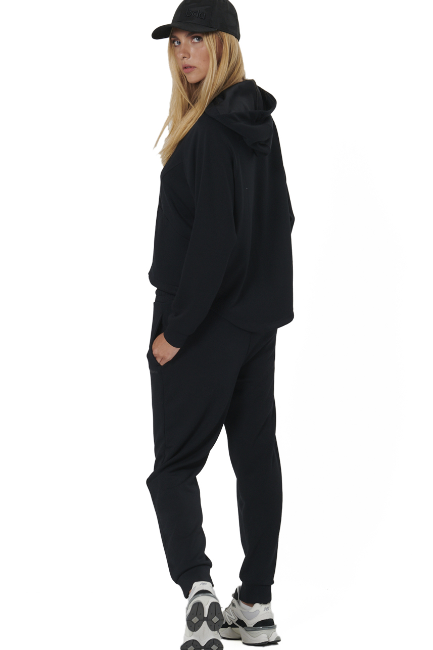 ΓΥΝΑΙΚΕΙΑ MODAL ΖΑΚΕΤΑ ΜΕ ΚΟΥΚΟΥΛΑ Body Action 071524-01-BLACK