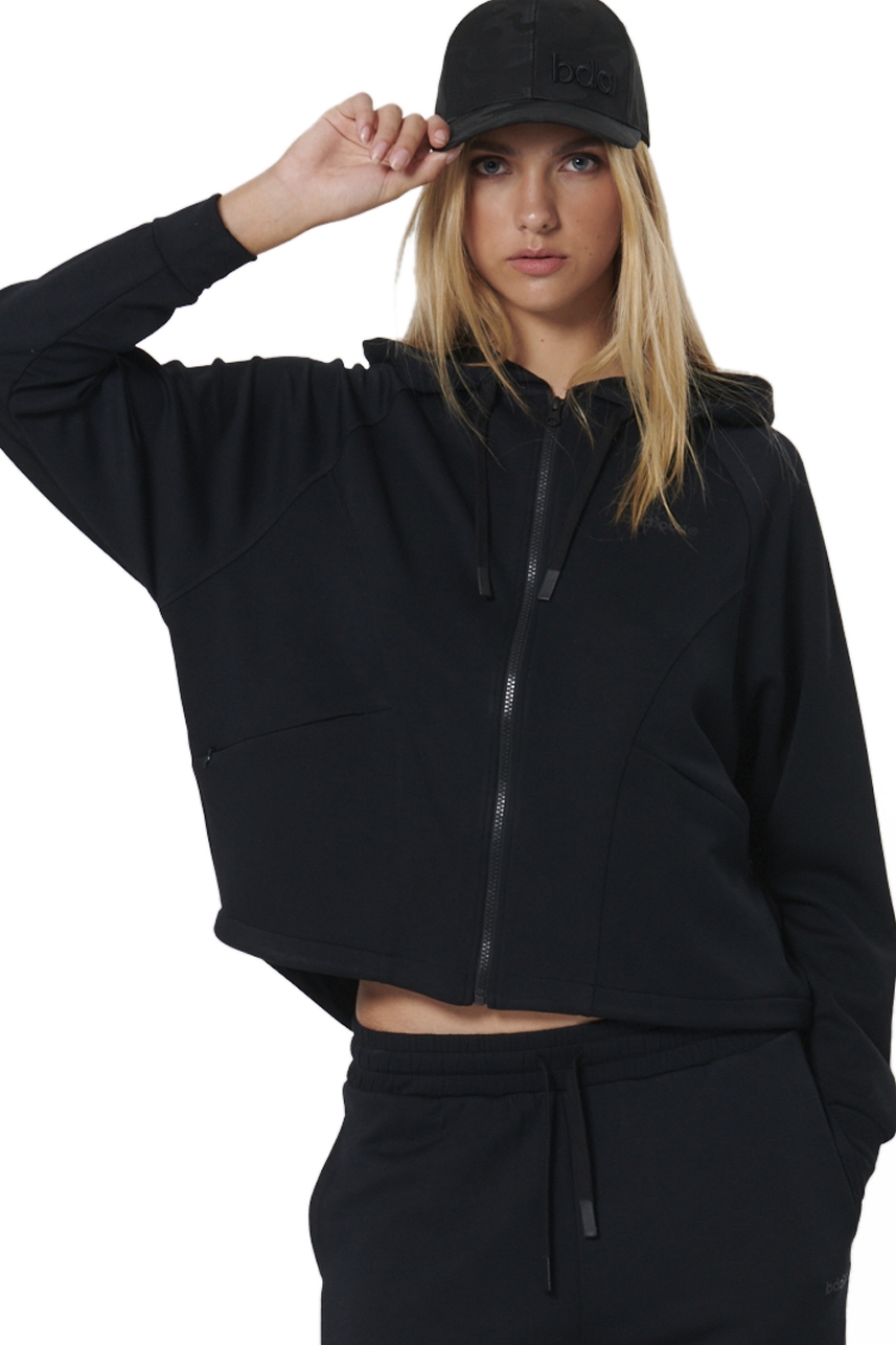 ΓΥΝΑΙΚΕΙΑ MODAL ΖΑΚΕΤΑ ΜΕ ΚΟΥΚΟΥΛΑ Body Action 071524-01-BLACK