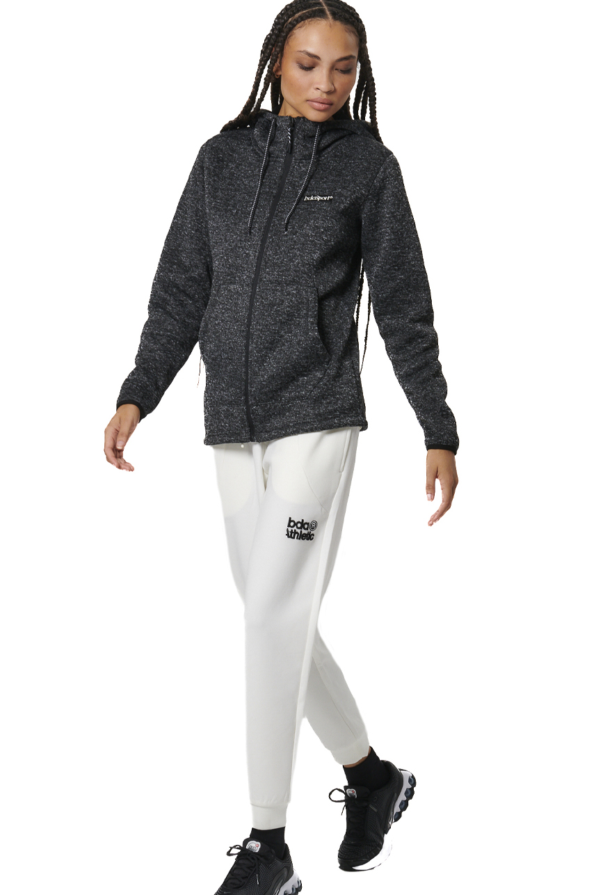 ΓΥΝΑΙΚΕΙΑ KNIT FLEECE ΖΑΚΕΤΑ  Body Action 071526-01-BLACK SHADOW HEATHER