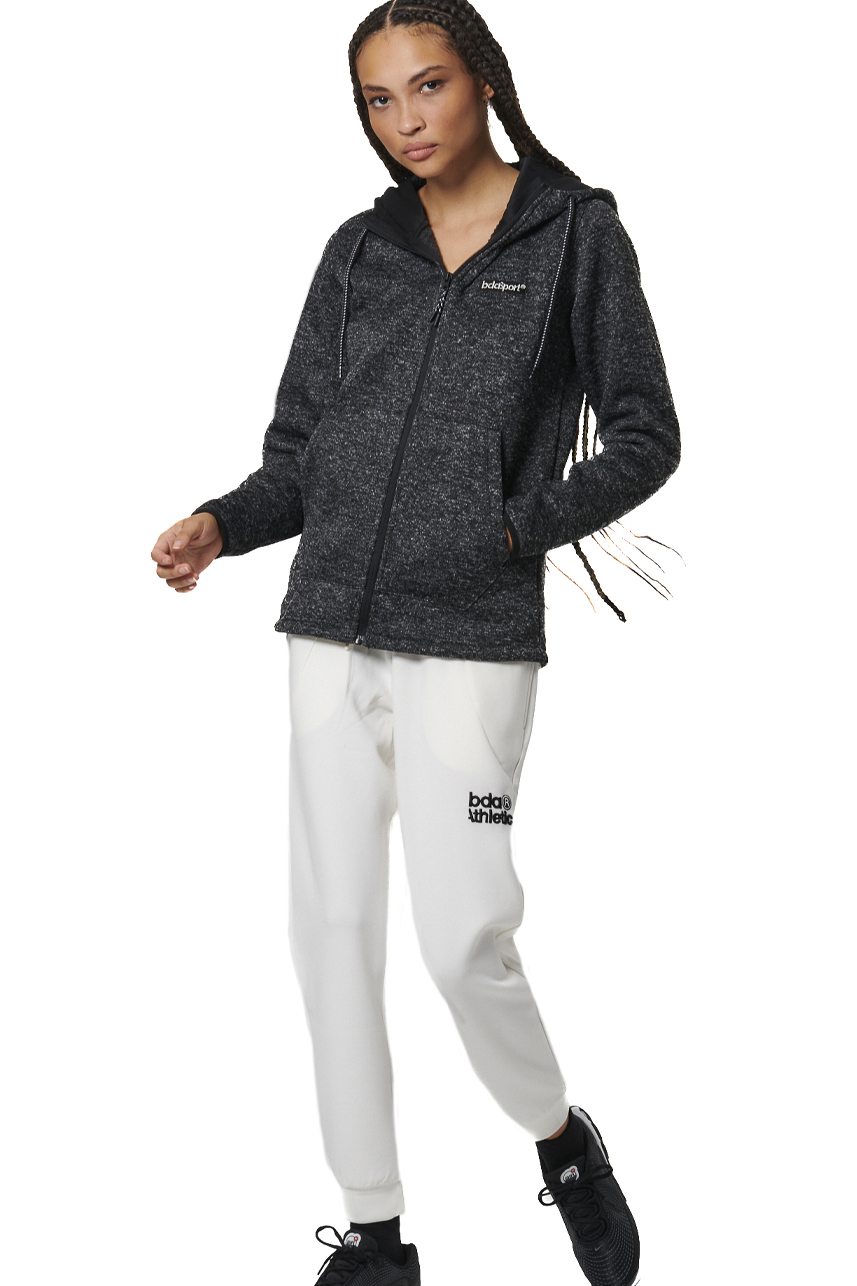 ΓΥΝΑΙΚΕΙΑ KNIT FLEECE ΖΑΚΕΤΑ  Body Action 071526-01-BLACK SHADOW HEATHER