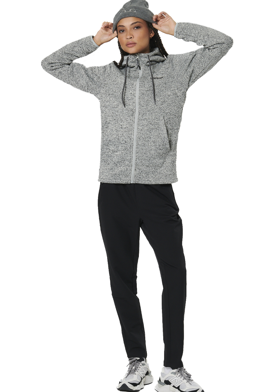 ΓΥΝΑΙΚΕΙΑ KNIT FLEECE ΖΑΚΕΤΑ  Body Action 071526-01-CHALK GREY HEATHER
